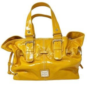 Dooney & Bourke Yellow Medium Chiara Bag with Registration Card